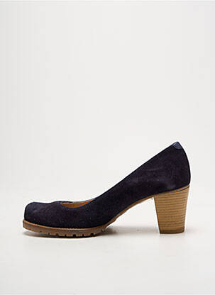 Pantofi cu toc nubuc toc de 4 la 6 cm albastru MTNG femeie