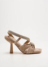 Sandale/pantofi decupați toc cui. toc de 7 la 9 cm auriu ALMA EN PENA femme