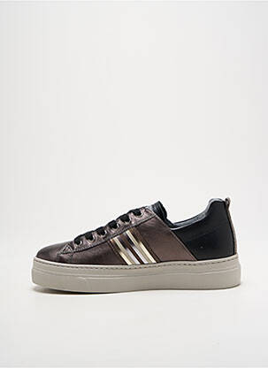Adidași material neted toc plat până la 3 cm negru NERO GIARDINI femeie
