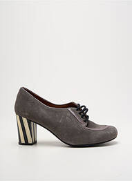 Derby-uri nubuc toc de 7 la 9 cm gri NEMONIC femme