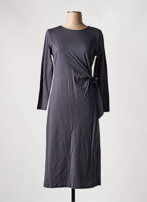 Rochie midi mâneci lungi mâneci lungi gri SEASON femeie