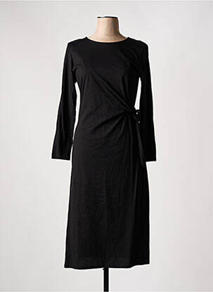 Rochie midi mâneci lungi mâneci lungi negru SEASON femeie