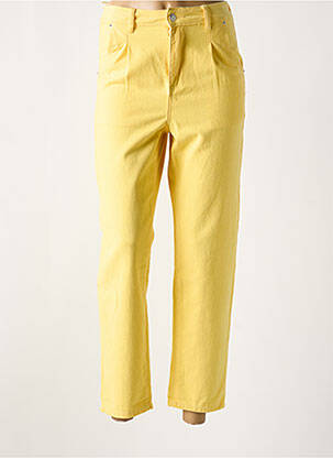 Blugi cu croială dreaptă galben MISS BON femeie