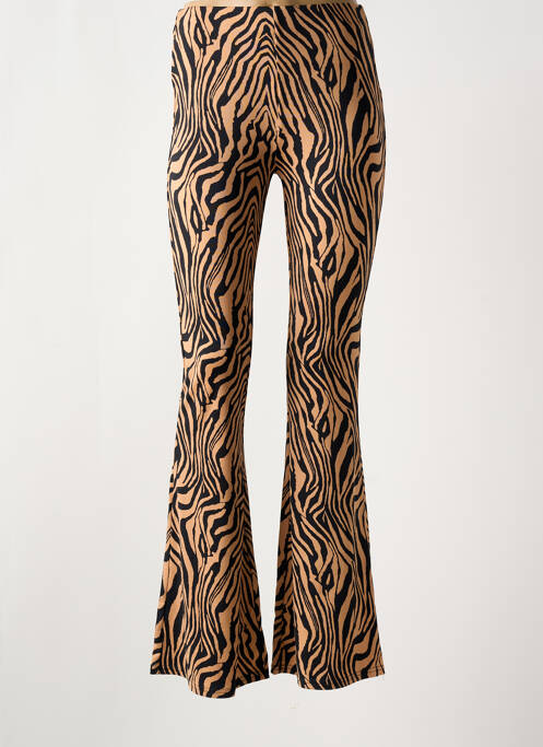 Pantalon evazat elasticitate talie înaltă bej BY SWAN femme