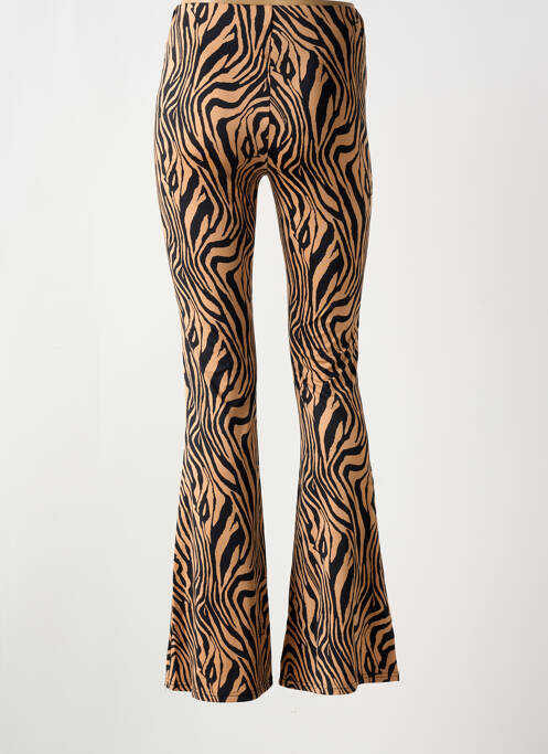 Pantalon evazat elasticitate talie înaltă bej BY SWAN femme