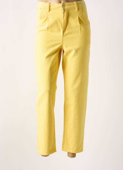 Blugi cu croială dreaptă galben MISS BON femeie