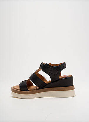 Sandale/pantofi decupați material neted toc de 4 la 6 cm negru COCO ET ABRICOT femme