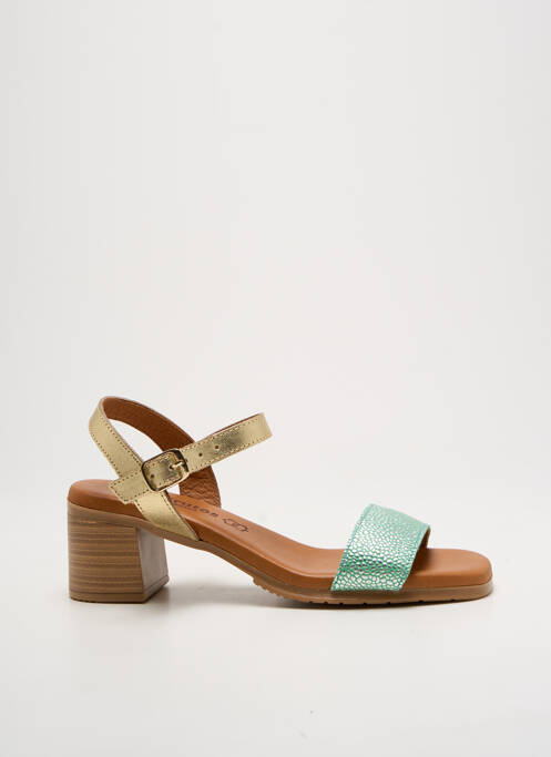 Sandale/Pantofi decupați verde EVA FRUTOS femeie