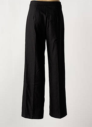 Pantalon drept talie cu cleme talie înaltă negru LULUMARY femeie