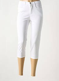 Pantalon trei sferturi elasticitate alb I.QUING femme