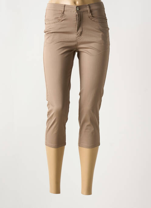 Pantalon trei sferturi maro I.QUING femeie