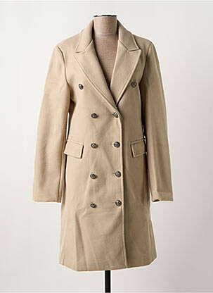 Palton lung bej JOLIFLY & JUSTINE Y femeie