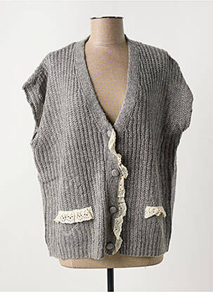 Vestă cu mâneci scurte gri ATELIER EVÈNE femeie