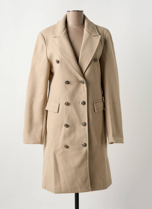 Palton lung bej JOLIFLY & JUSTINE Y femeie