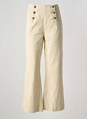 Pantalon evazat bej ORAIJE femeie