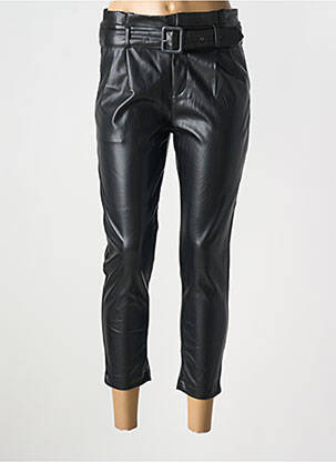 Pantalon 7/8 închidere cu fermoar sub clapetă cu nasturi negru CHIC & JEUNE femeie