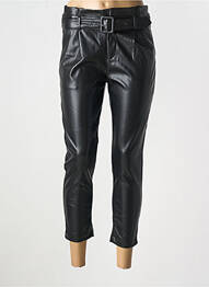 Pantalon 7/8 închidere cu fermoar sub clapetă cu nasturi negru CHIC & JEUNE femme