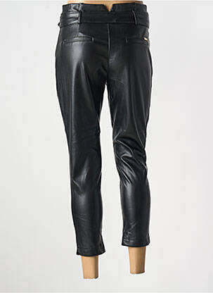 Pantalon 7/8 închidere cu fermoar sub clapetă cu nasturi negru CHIC & JEUNE femeie