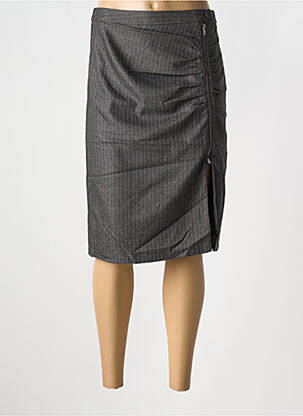 Fustă midi gri LULUMARY femeie