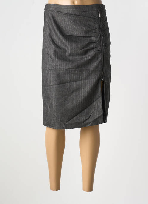 Fustă midi gri LULUMARY femeie