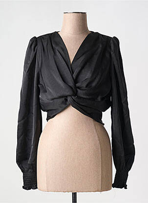 Top croială cambrată mâneci lungi negru MARAISLISE femeie