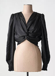 Top croială cambrată mâneci lungi negru MARAISLISE femme
