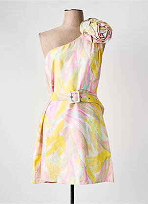 Rochie scurtă galben ELLI WHITE femeie