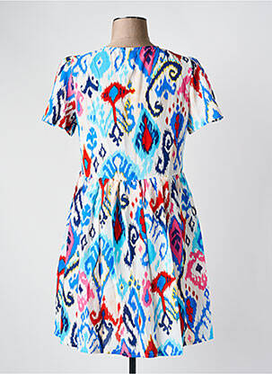 Rochie scurtă mâneci scurte mâneci scurte albastru PAPILLONNE femeie