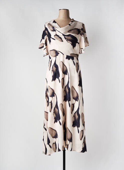 Rochie lungă bej ELLI WHITE femeie