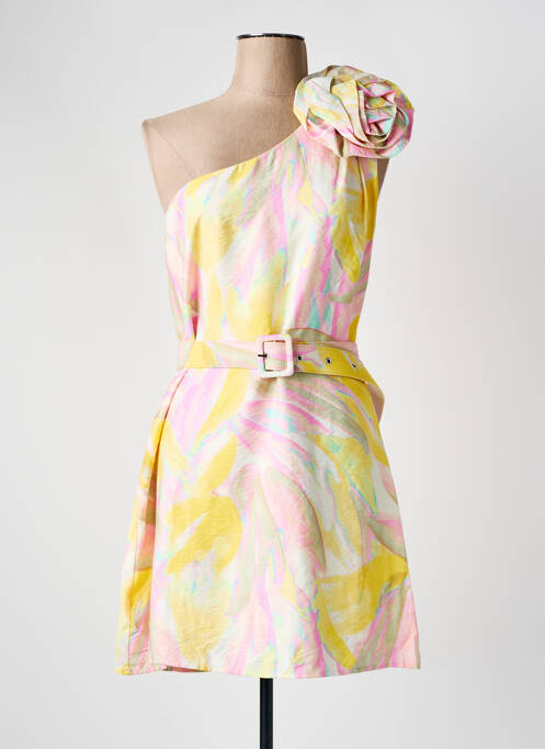 Rochie scurtă galben ELLI WHITE femeie