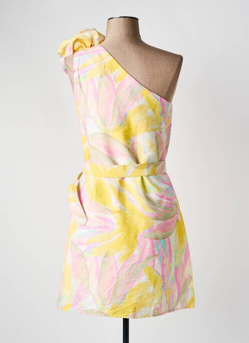 Rochie scurtă galben ELLI WHITE femeie