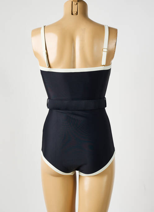 Costum de baie dintr-o singură piesă efect material satinat negru PILZER femme