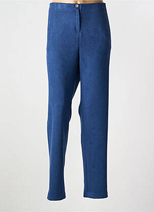 Pantalon slim talie înaltă talie înaltă albastru FRANCE RIVOIRE femeie