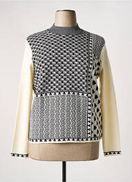 Pulover croială cambrată mâneci lungi bej SAINT CHARLES femme