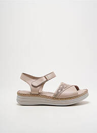 Sandale/pantofi decupați material neted toc de 4 la 6 cm bej ELUE PAR NOUS femme