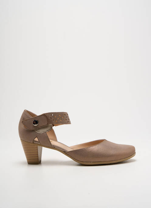 Pantofi cu toc maro SWEET femeie