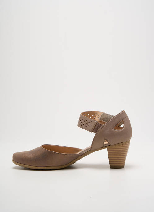 Pantofi cu toc maro SWEET femeie