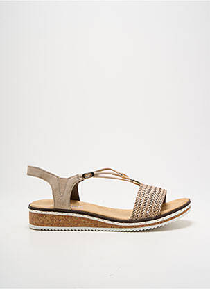 Sandale/Pantofi decupați bej RIEKER femeie