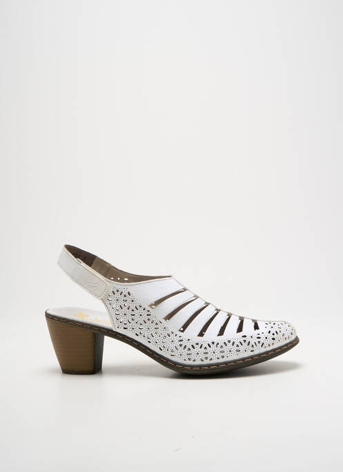 Sandale/Pantofi decupați alb RIEKER femeie