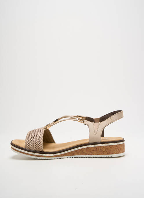 Sandale/Pantofi decupați bej RIEKER femeie