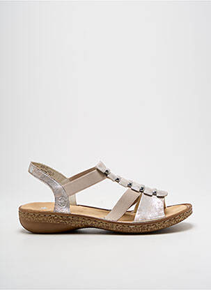 Sandale/Pantofi decupați argintiu RIEKER femeie