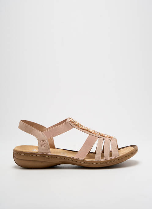 Sandale/Pantofi decupați bej RIEKER femeie