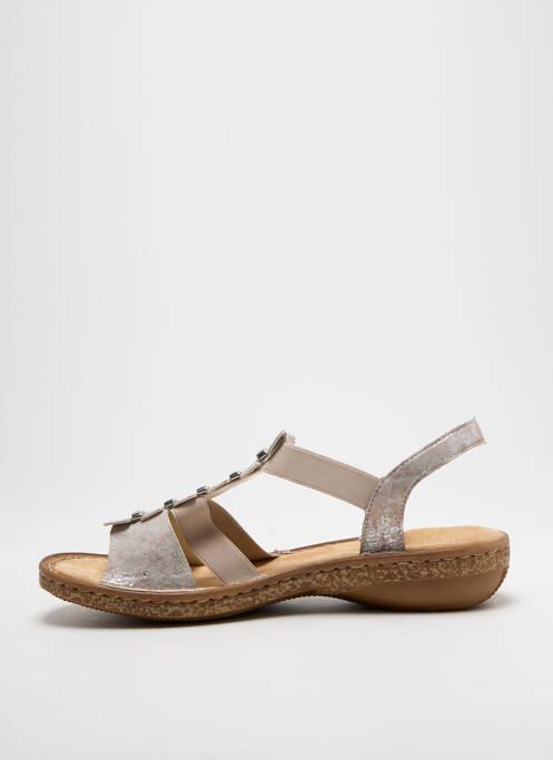 Sandale/Pantofi decupați argintiu RIEKER femeie