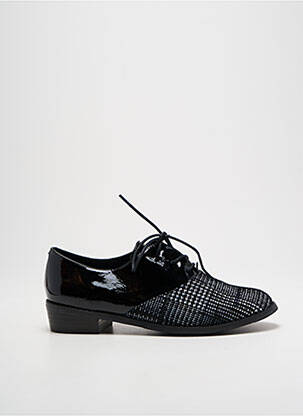Derby-uri material neted toc plat până la 3 cm negru METAMORF'OSE femeie