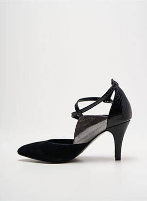 Pantofi cu toc nubuc toc de 7 la 9 cm negru METAMORF'OSE femeie