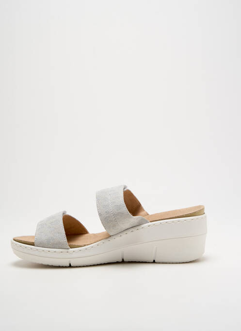 Mulete/Saboți argintiu SEMELFLEX femeie