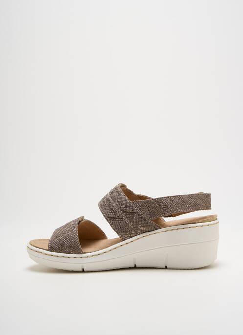 Sandale/Pantofi decupați maro SEMELFLEX femeie