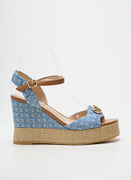 Sandale/pantofi decupați toc platformă toc de 7 la 9 cm albastru LIU JO femme