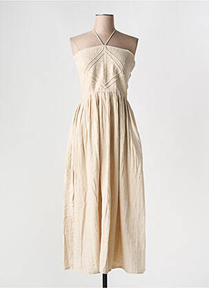 Rochie lungă bej MOLLY BRACKEN femeie