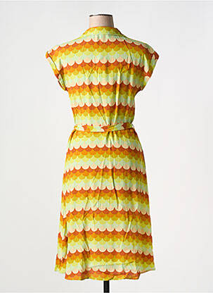 Rochie midi țesătură crep mâneci scurte verde KING LOUIE femeie